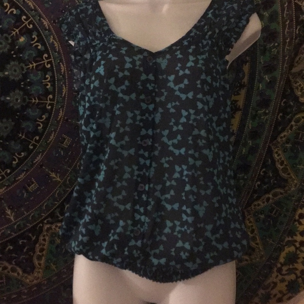 Butterfly sheer top